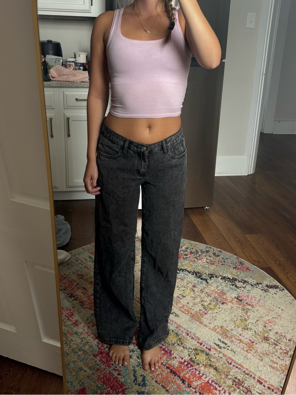 SHEIN Black Washed High-Rise Flare Jeans - Picture 1 of 4